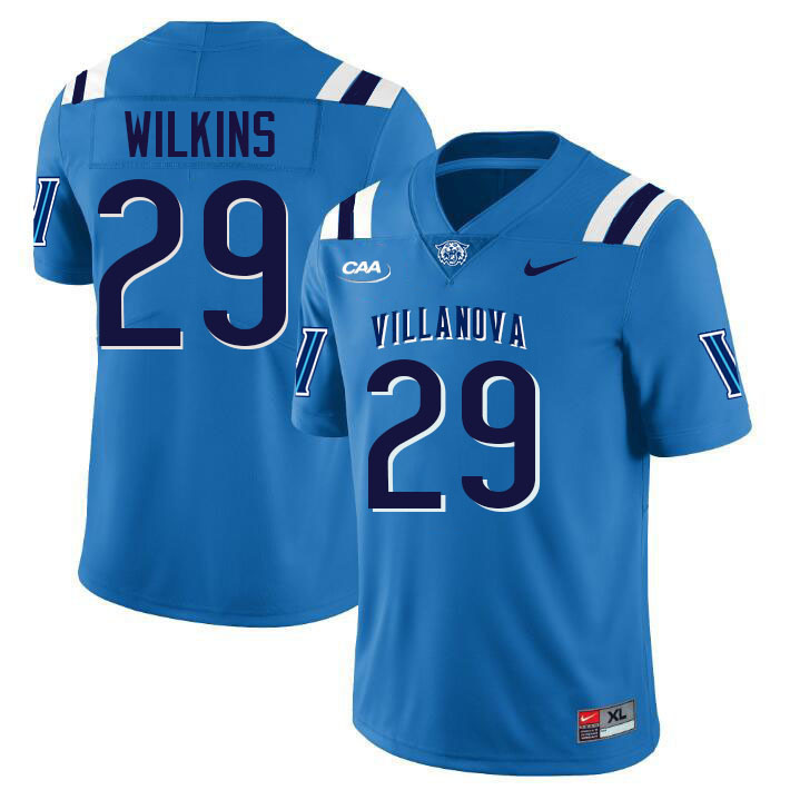 Villanova Wildcats #29 Samir Wilkins College Football Jerseys Stitched-Light Blue Villanova Wildcats #29 Samir Wilkins College Football Jerseys Stitched-Light Blue